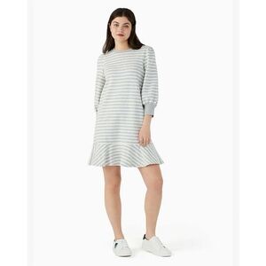 kate spade Gray and White Striped Midi Dress